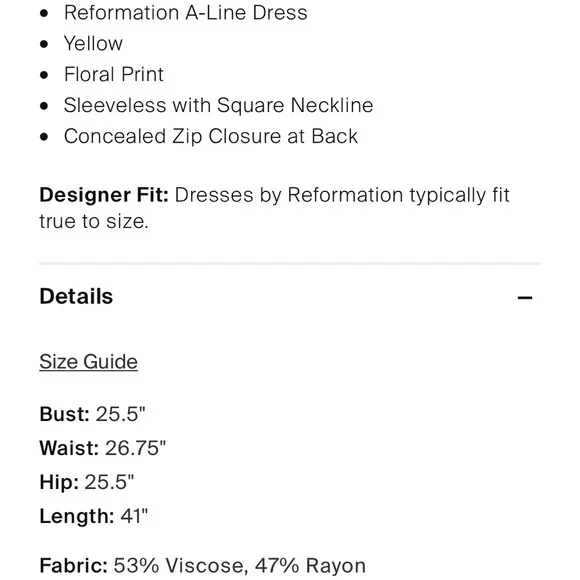 REFORMATION | Floral Midi Dress Sz 4 - Picture 13 of 13